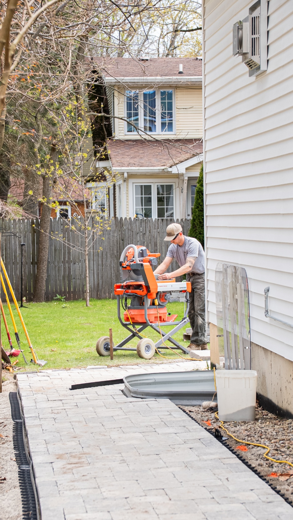 Precision Saw Cuts for a Custom Walkway Fit