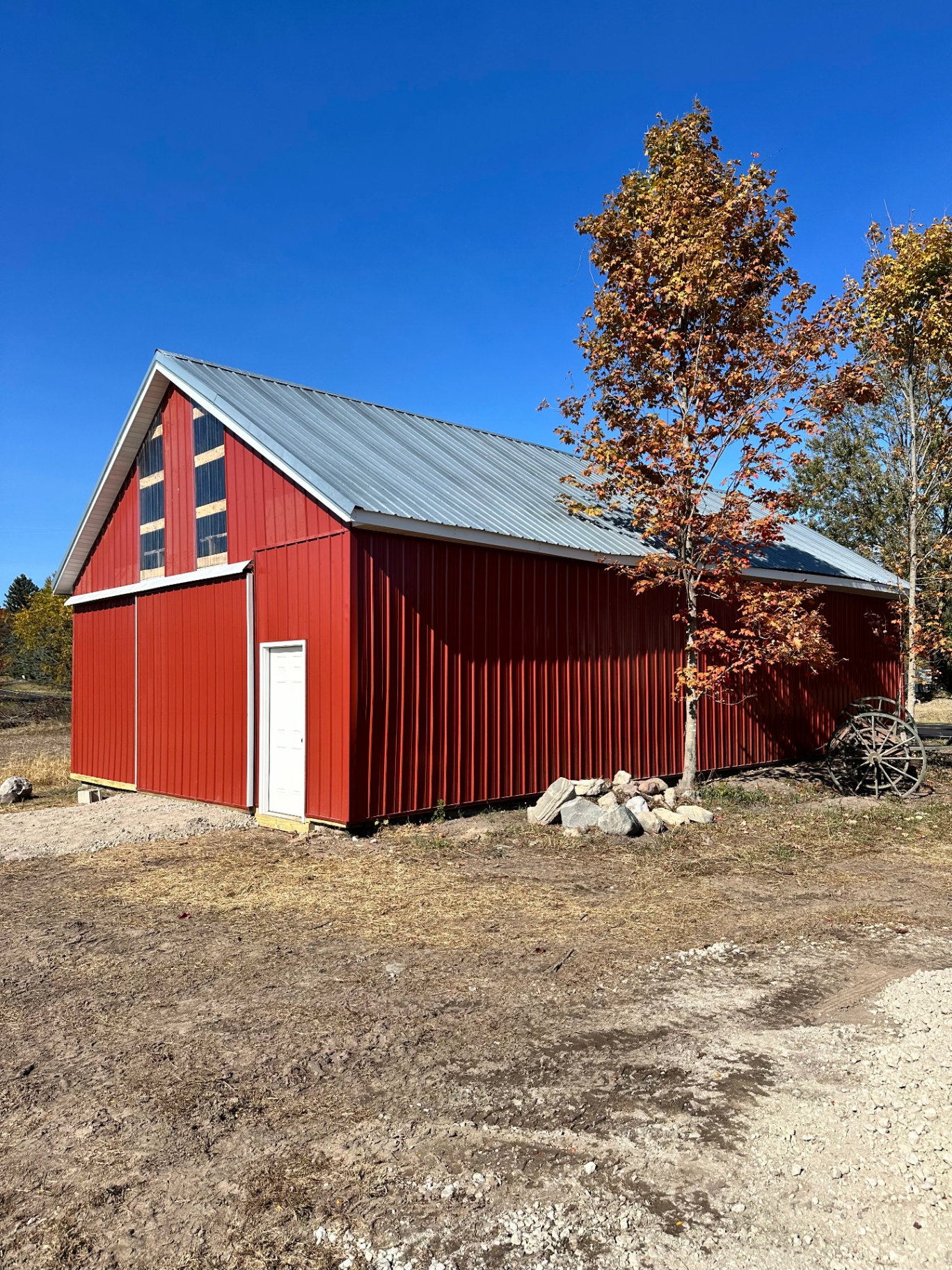 Custom Red Pole Barn Build